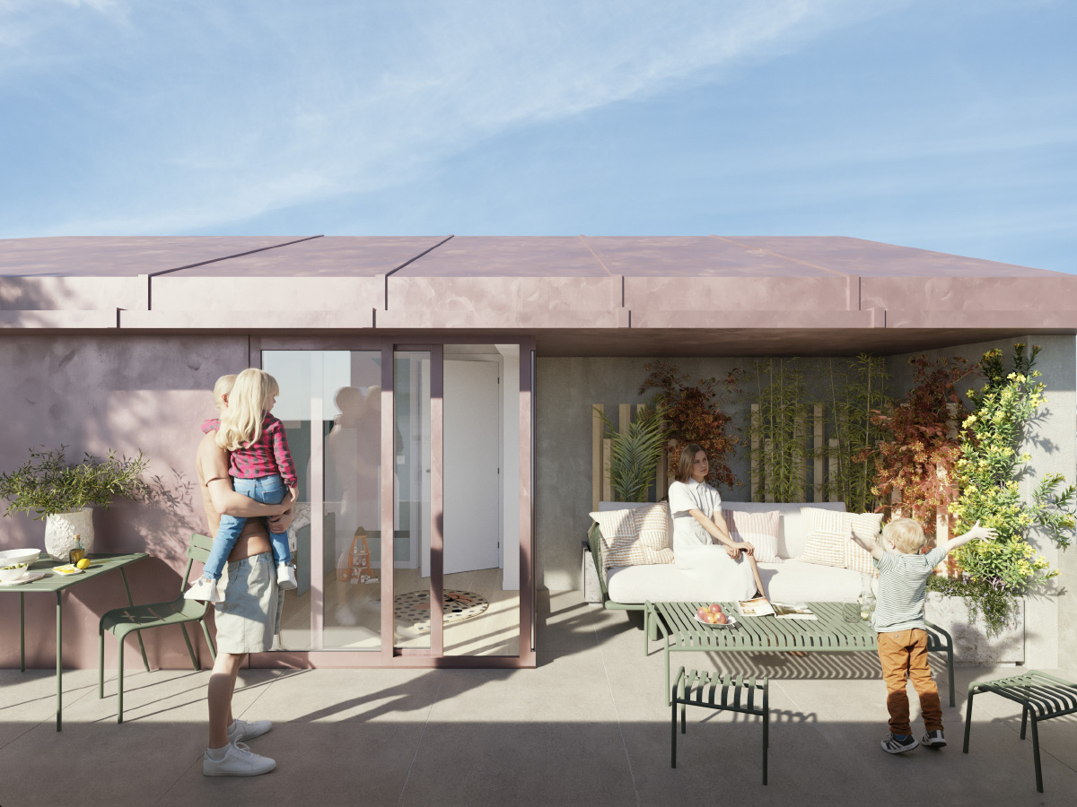 Terraza planta dúplex